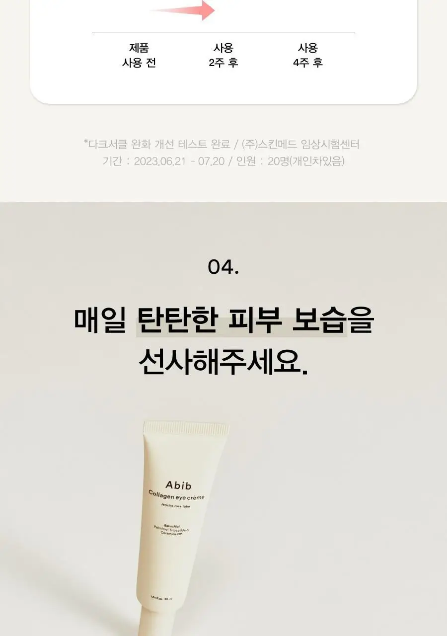[토탈주름케어] 아비브 콜라겐 아이크림 부활초 튜브 30ml 상세페이지 11
